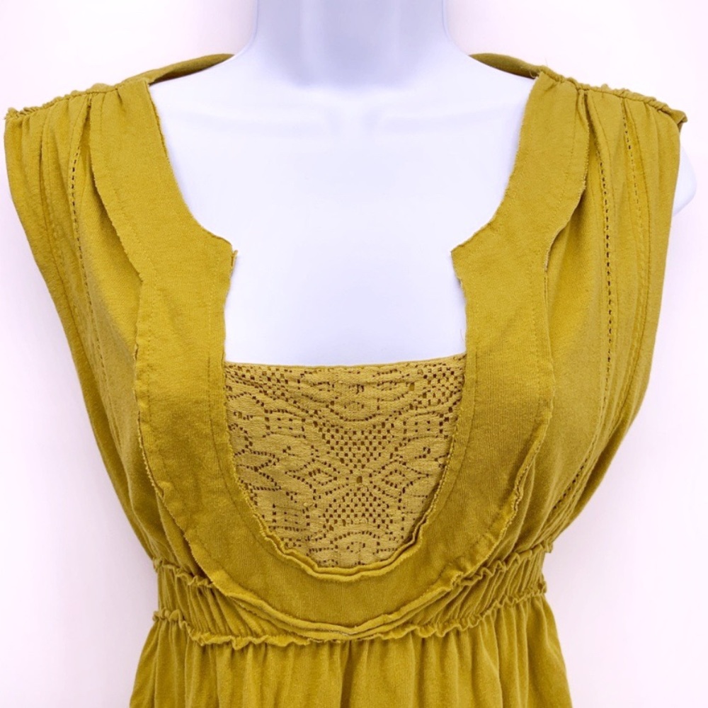 Billabong sleeveless yellow/green shirt M